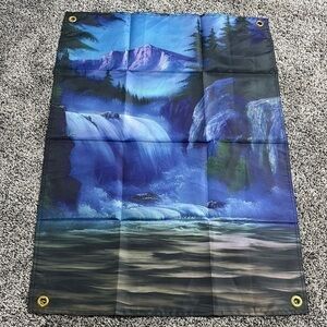Scenic Blue Waterfall Tapestry